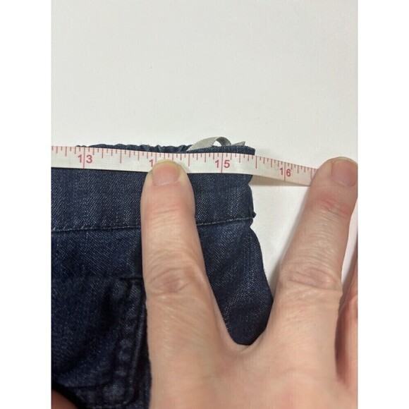 YFB Young Fabulous & Broke Denim Strapless Jumpsuit Dark Denim 4 Cargo Pockets - Picture 8 of 12